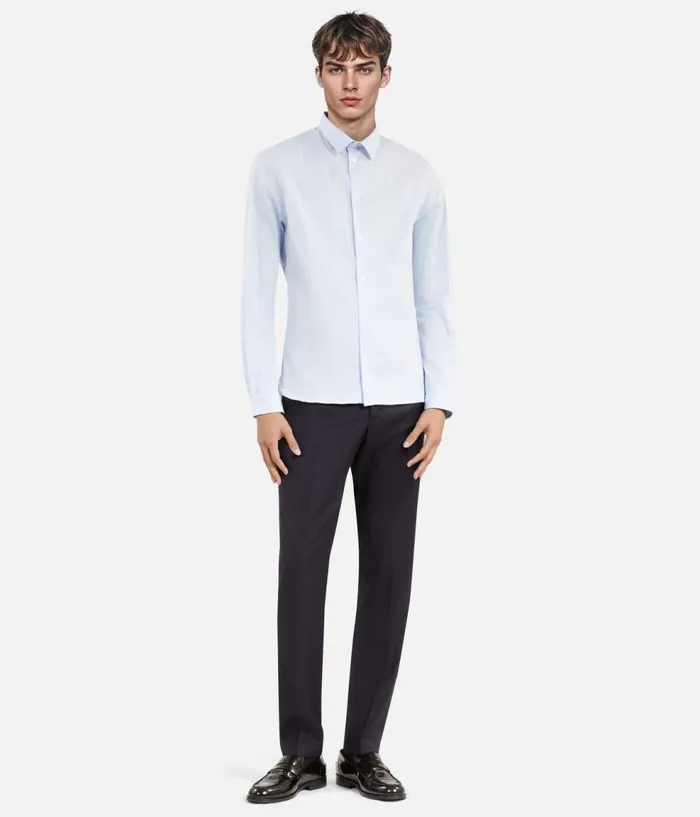 Men Shirts THE KOOPLES Formal Blue Poplin Shirt