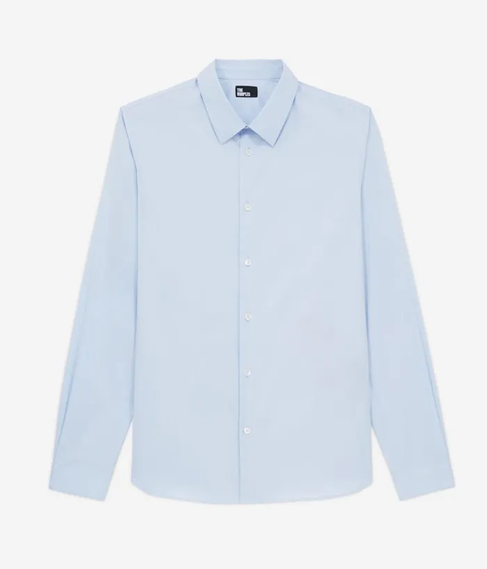 Men Shirts THE KOOPLES Formal Blue Poplin Shirt