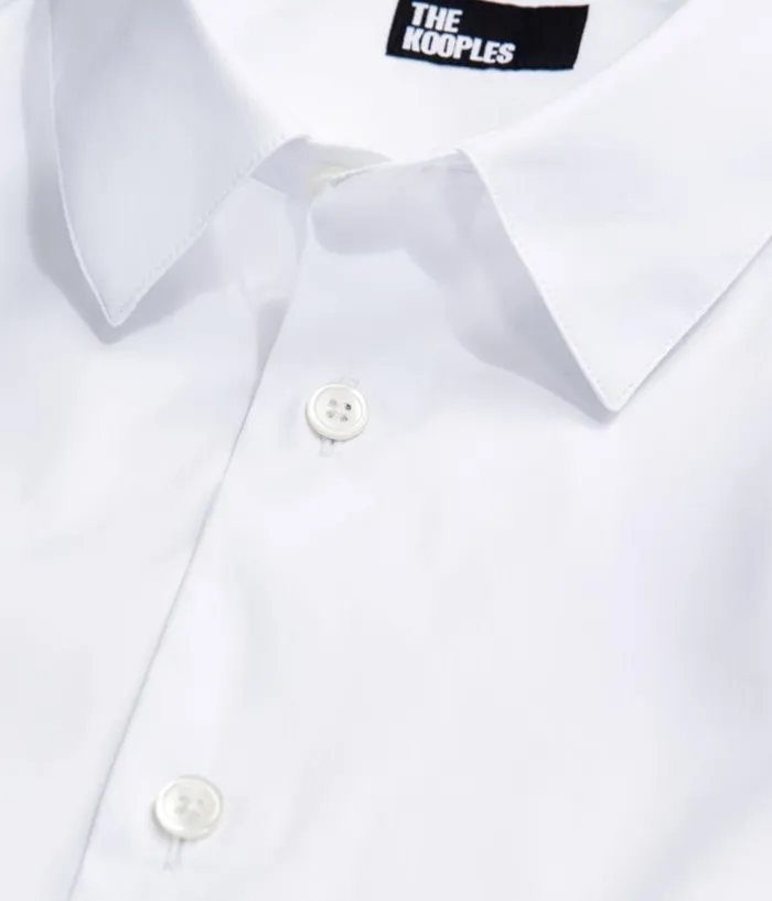 Men Shirts THE KOOPLES Formal White Poplin Shirt Men Shirts THE KOOPLES Formal White Poplin Shirt