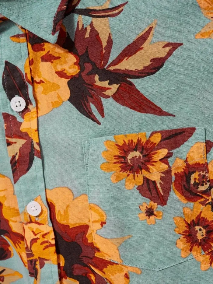 Men SHIRTS White Stuff Floral Printed Slim Fit Shirt Mint Green Men SHIRTS White Stuff Floral Printed Slim Fit Shirt Mint Green
