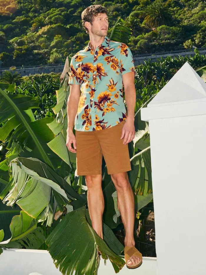 Men SHIRTS White Stuff Floral Printed Slim Fit Shirt Mint Green Men SHIRTS White Stuff Floral Printed Slim Fit Shirt Mint Green