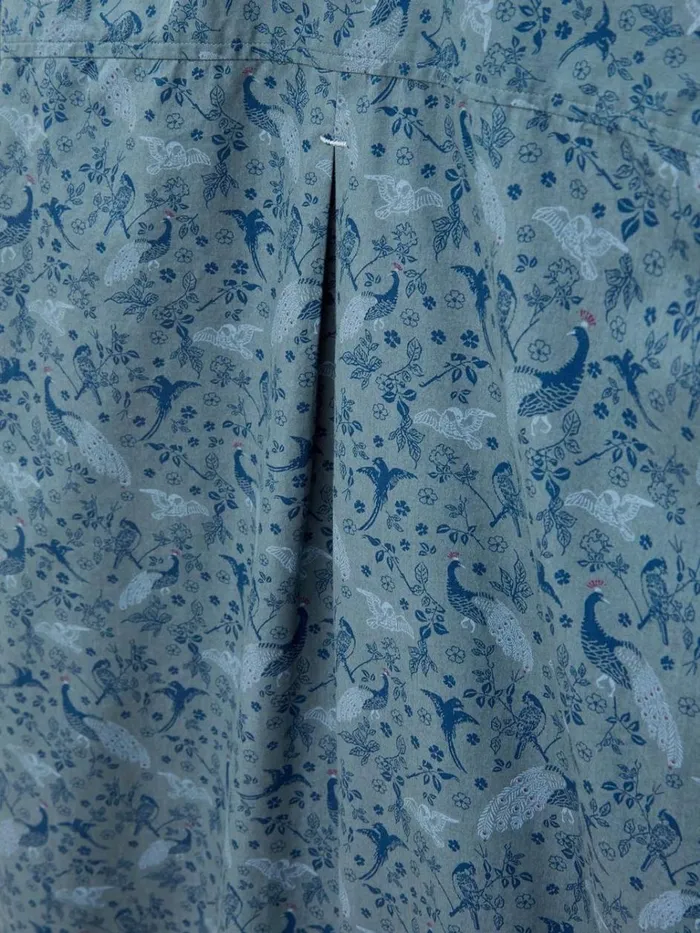 Men SHIRTS White Stuff Peacock Printed Classic Shirt Blue Print Men SHIRTS White Stuff Peacock Printed Classic Shirt Blue Print