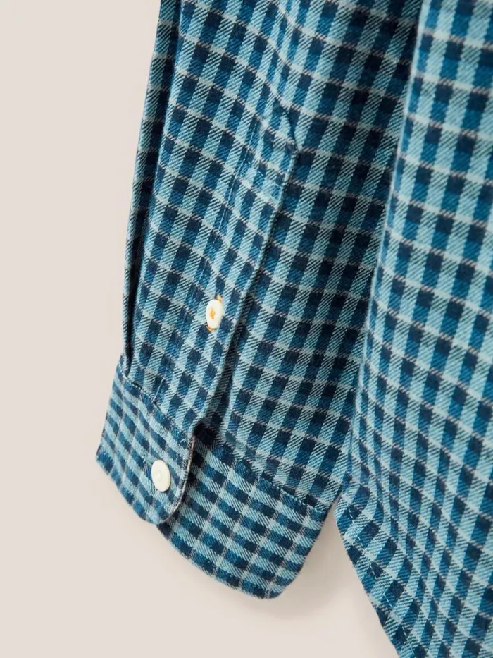 Men SHIRTS White Stuff Westlake Gingham Shirt Mint Green