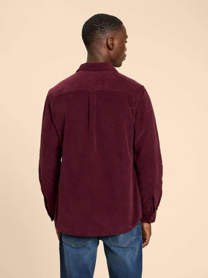 Men SHIRTS White Stuff Whitwick Cord Shirt Dk Red