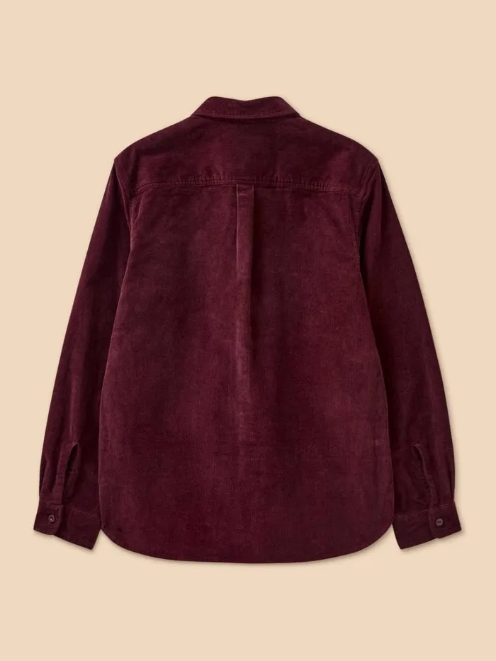 Men SHIRTS White Stuff Whitwick Cord Shirt Dk Red