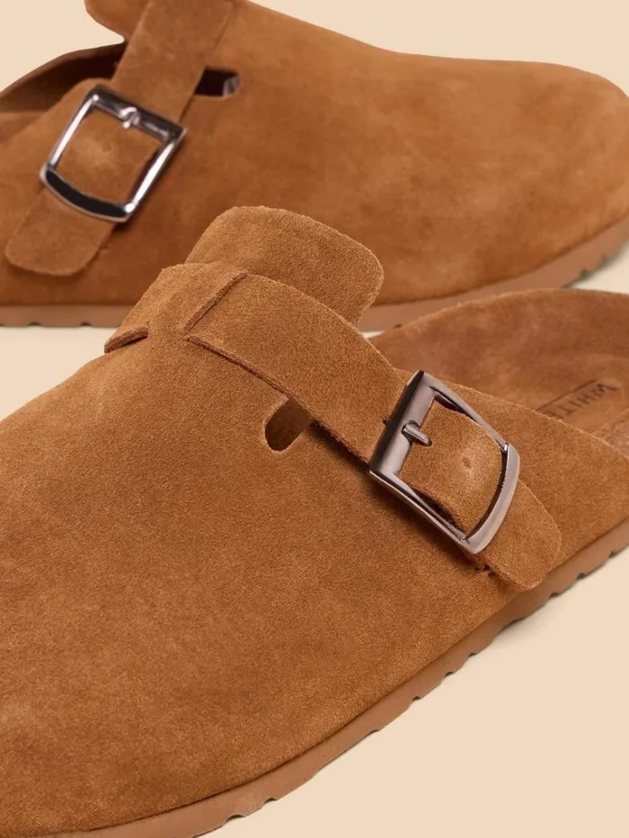 Men SHOES White Stuff Freddy Suede Slip On Footbed Mid Tan Men SHOES White Stuff Freddy Suede Slip On Footbed Mid Tan