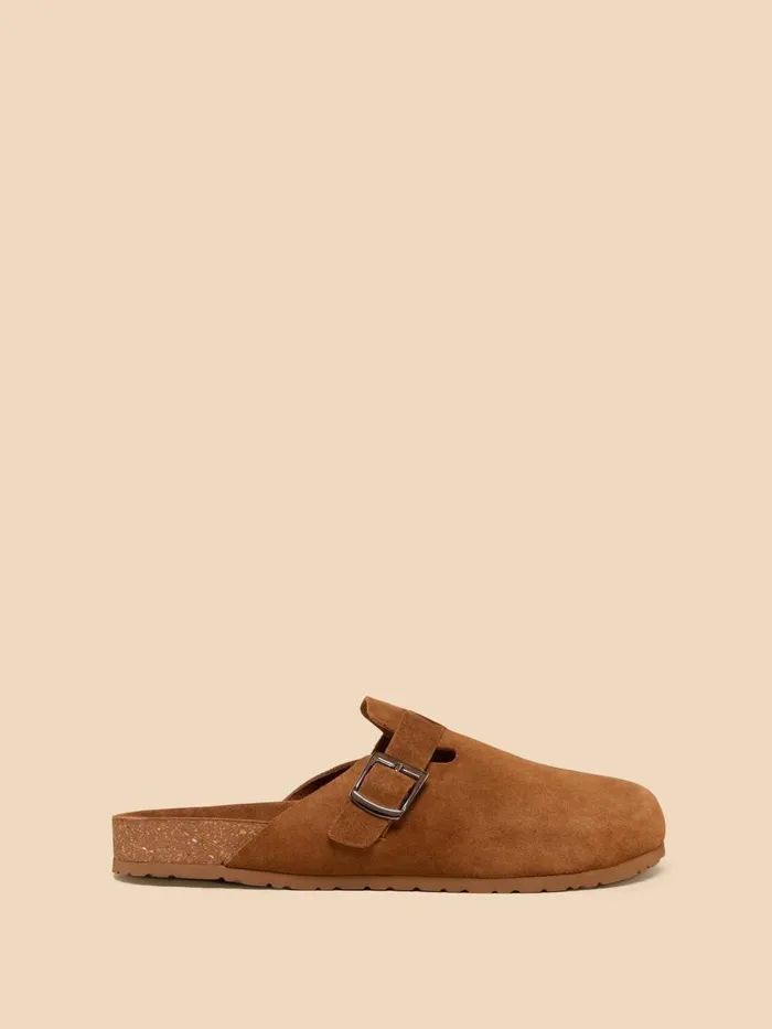 Men SHOES White Stuff Freddy Suede Slip On Footbed Mid Tan Men SHOES White Stuff Freddy Suede Slip On Footbed Mid Tan