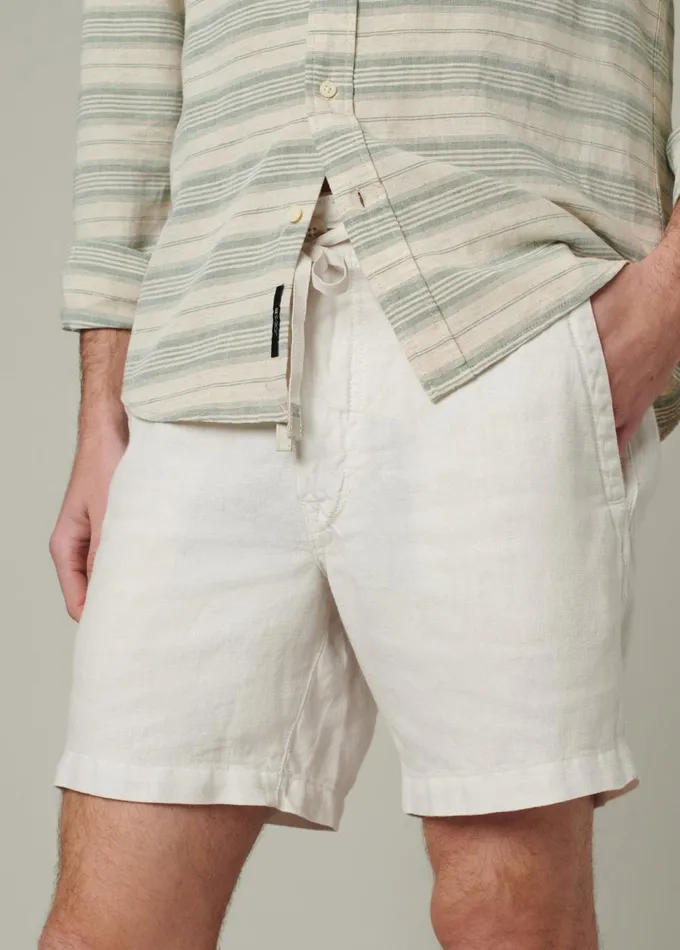 Men Shorts Joe039s Jeans EMERSON LINEN SHORT White Sands