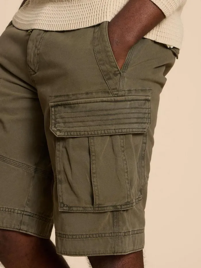 Men SHORTS White Stuff Halsall Organic Cargo Short Khaki Green