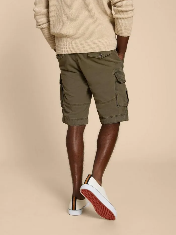 Men SHORTS White Stuff Halsall Organic Cargo Short Khaki Green Men SHORTS White Stuff Halsall Organic Cargo Short Khaki Green