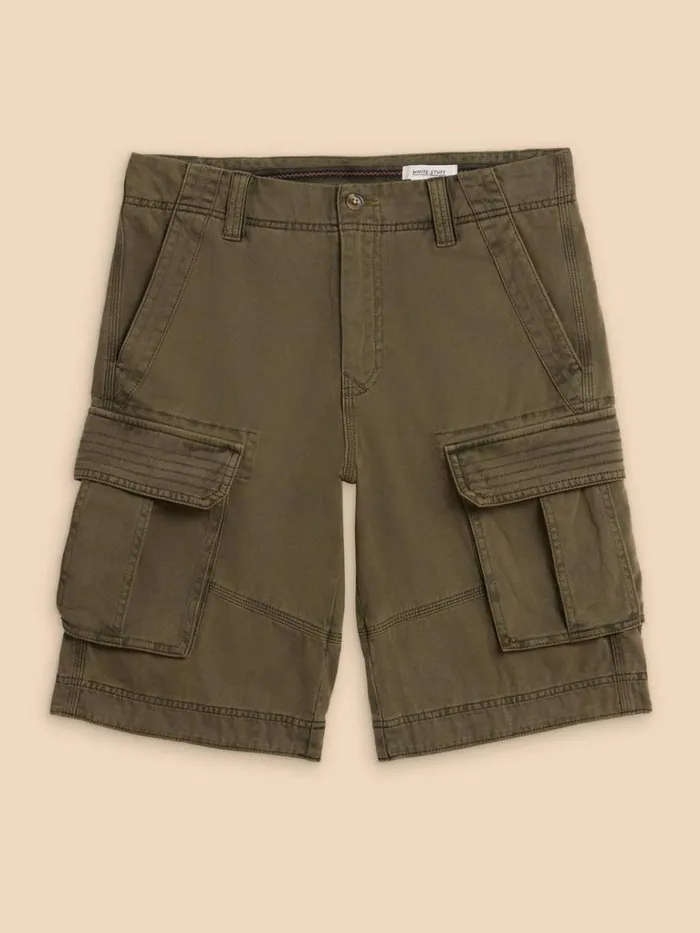 Men SHORTS White Stuff Halsall Organic Cargo Short Khaki Green Men SHORTS White Stuff Halsall Organic Cargo Short Khaki Green