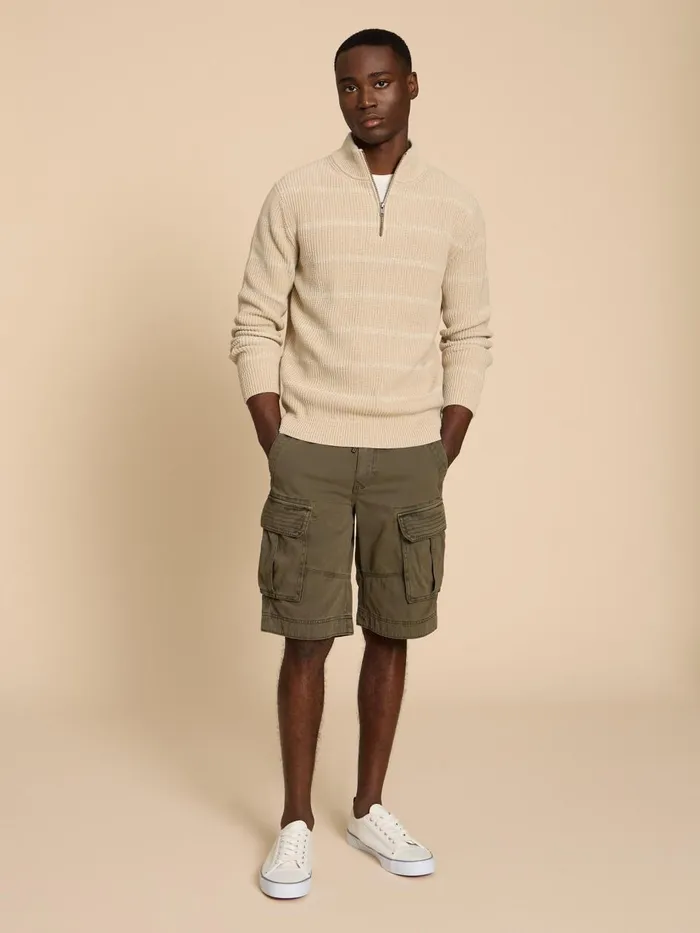 Men SHORTS White Stuff Halsall Organic Cargo Short Khaki Green Men SHORTS White Stuff Halsall Organic Cargo Short Khaki Green