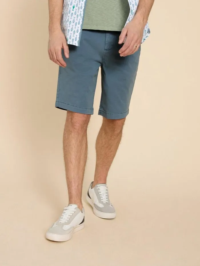 Men SHORTS White Stuff Sutton Organic Chino Short Mid Blue