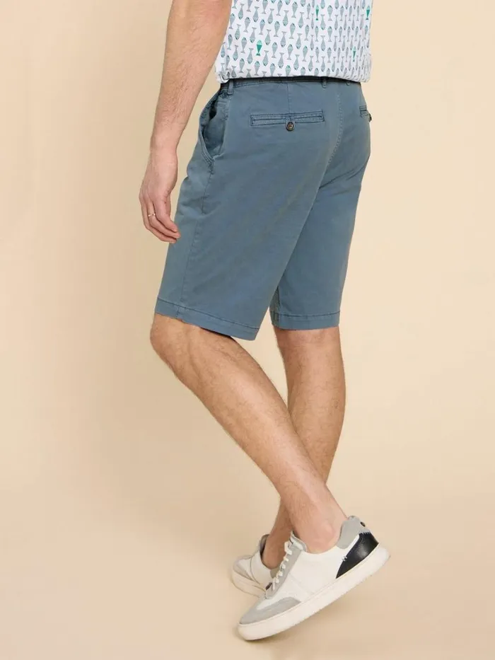 Men SHORTS White Stuff Sutton Organic Chino Short Mid Blue