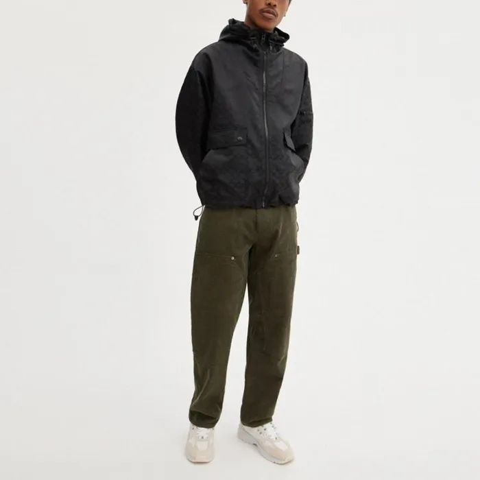 Men Signature Windbreaker Black Coach Jackets and Outerwear