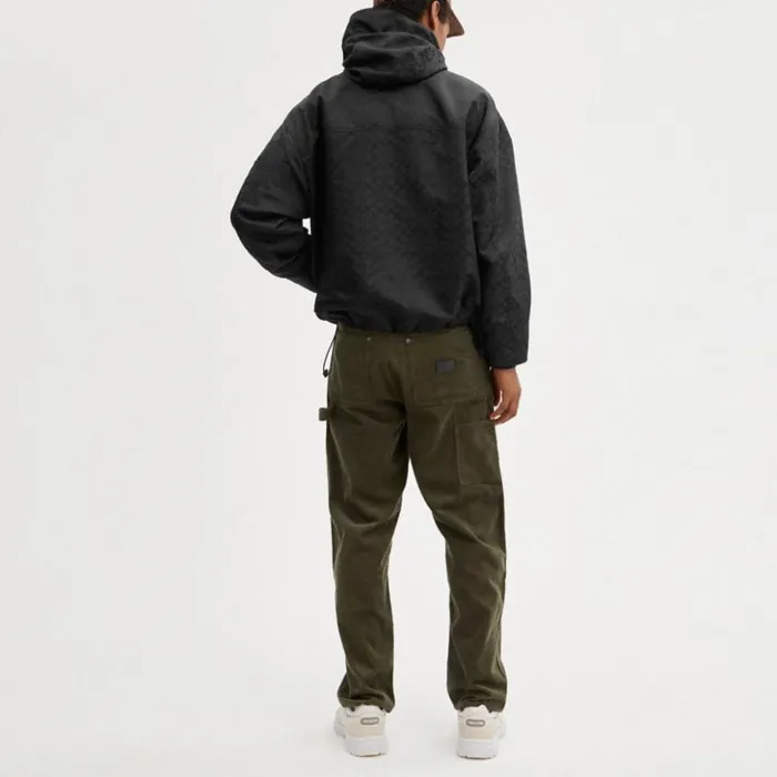 Men Signature Windbreaker Black Coach Jackets and Outerwear