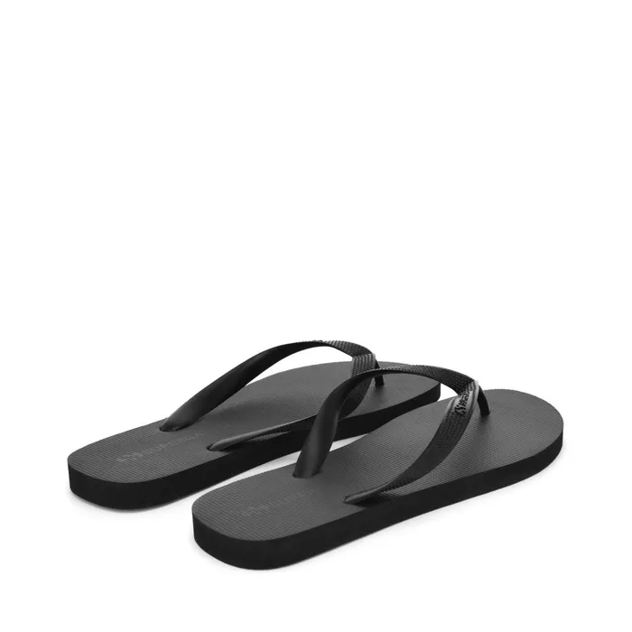 Men Slippers Man 4121 FLIP FLOPS FlipFlop TOTAL BLACK Superga Flip Flop