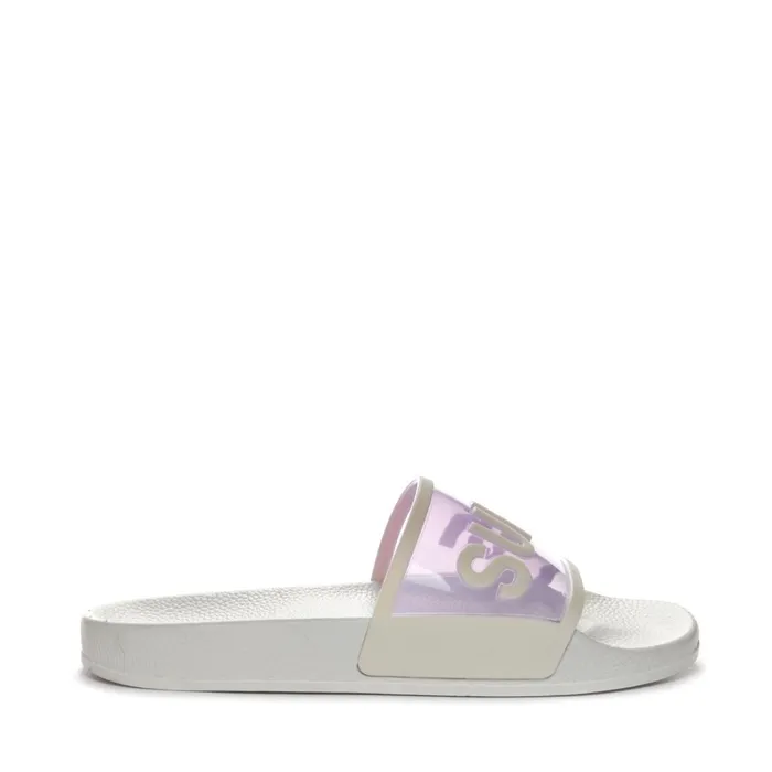 Men Slippers Unisex 1908 SLIDES CLEAR IDENTITY SLIDE WHITE AVORIOVIOLET LILLA Superga Slippers Men Slippers Unisex 1908 SLIDES CLEAR IDENTITY SLIDE WHITE AVORIOVIOLET LILLA Superga Slippers