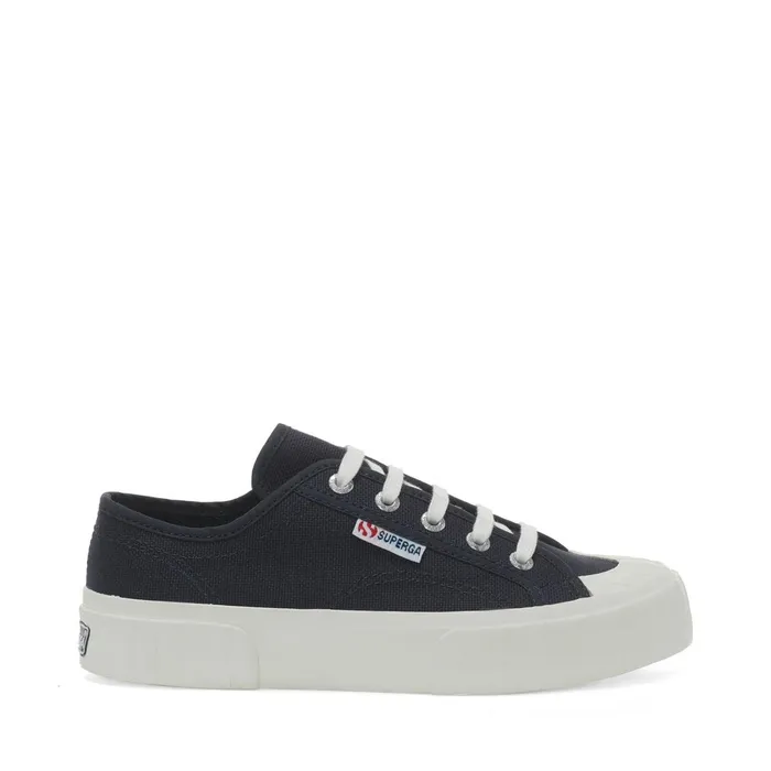 Men Sneakers Unisex 2630 STRIPE Low Cut BLUE GREY DKFAVORIO Superga Low Cut