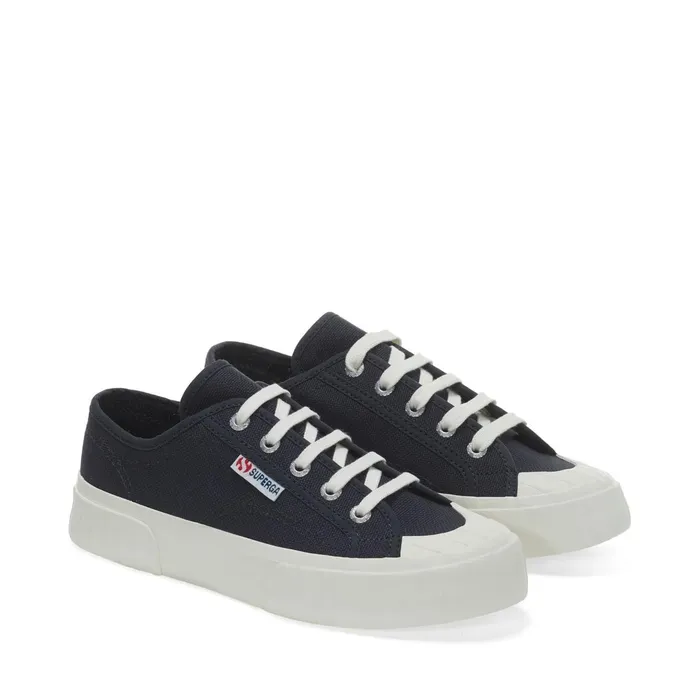 Men Sneakers Unisex 2630 STRIPE Low Cut BLUE GREY DKFAVORIO Superga Low Cut