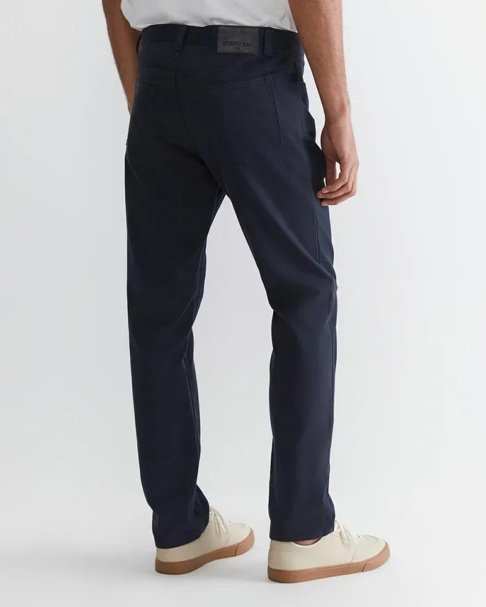 Men Sportscraft Pants Bedford Jean French Navy