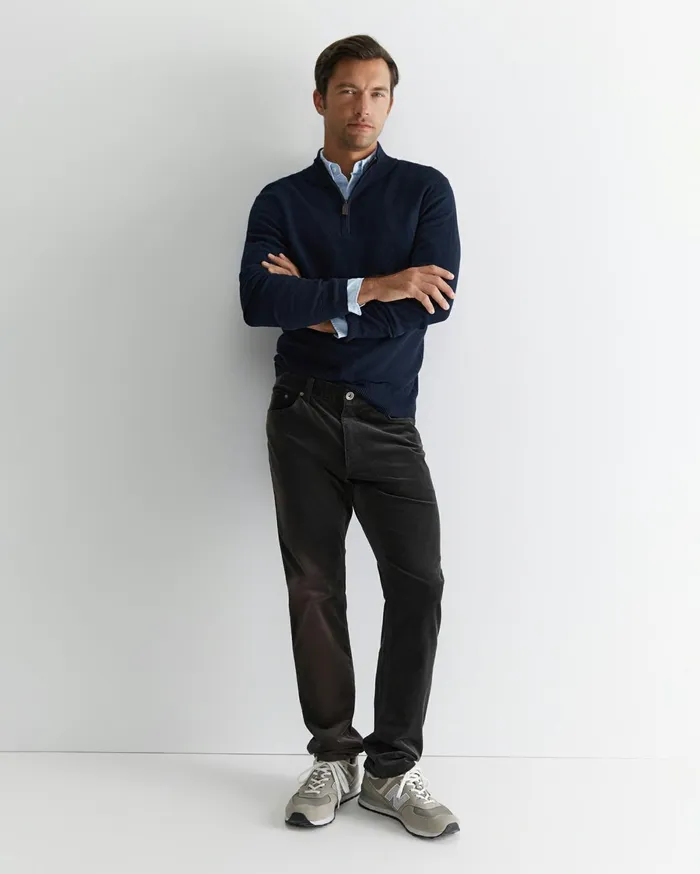 Men Sportscraft Pants Cooper Cord Greystone