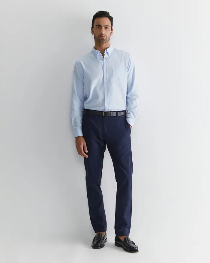 Men Sportscraft Pants Smith Tapered Chinos French Navy