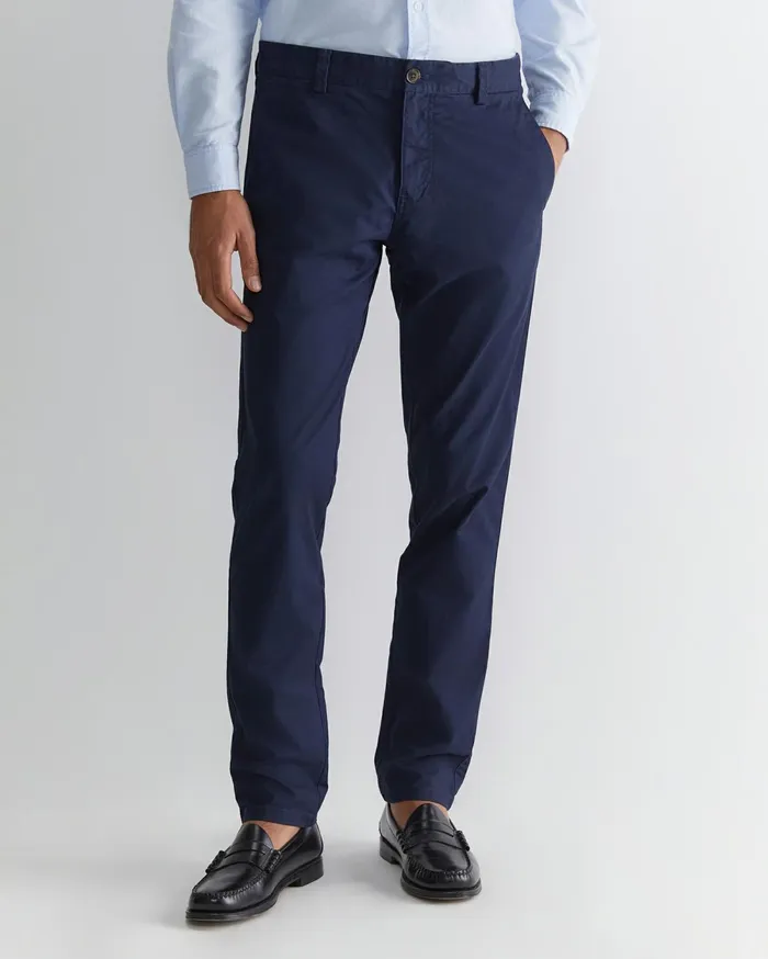 Men Sportscraft Pants Smith Tapered Chinos French Navy