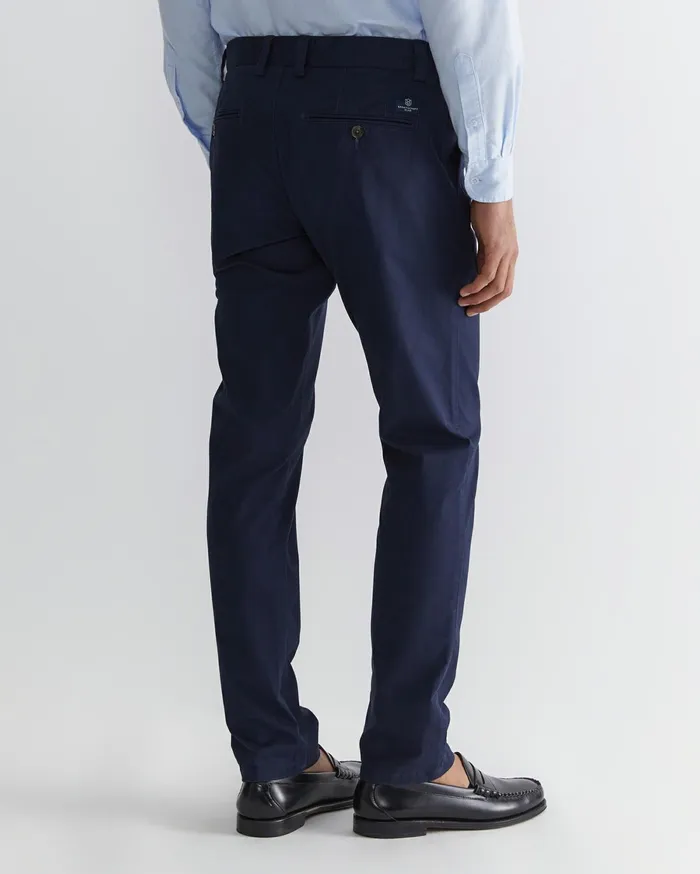 Men Sportscraft Pants Smith Tapered Chinos French Navy