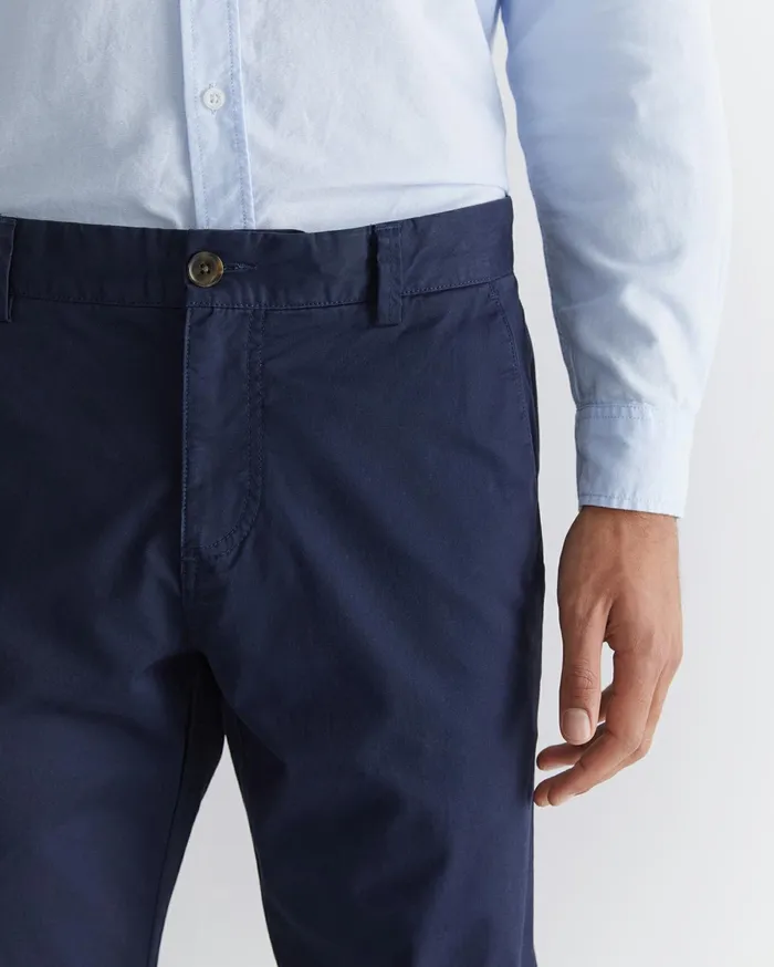 Men Sportscraft Pants Smith Tapered Chinos French Navy
