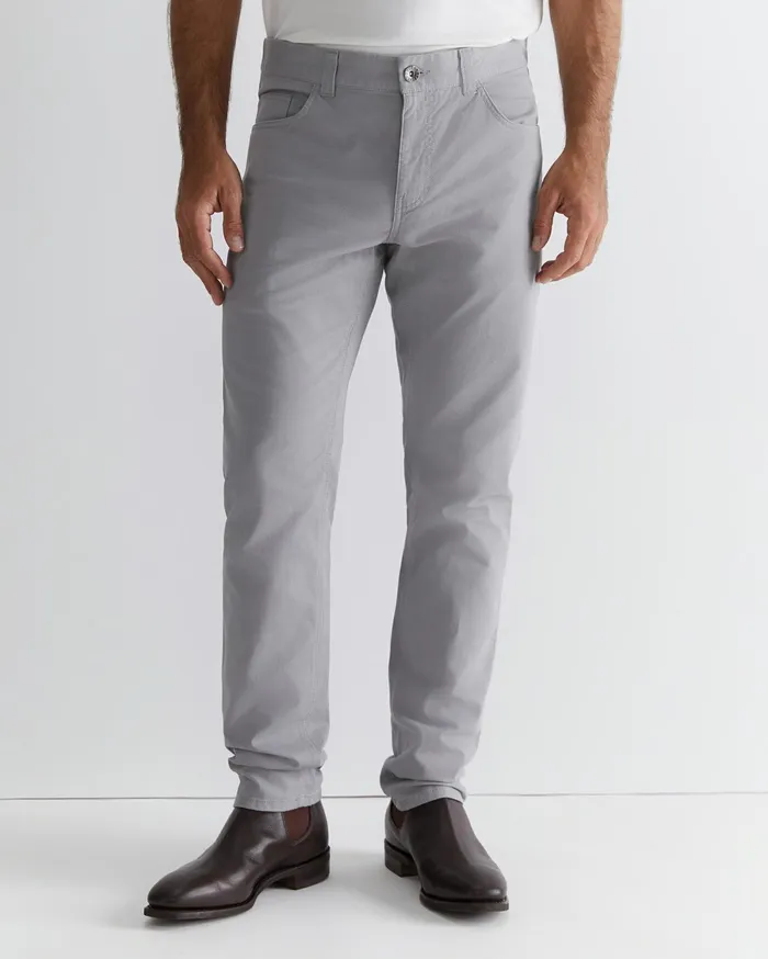 Men Sportscraft Pants Tapered Bedford Jean Light Grey