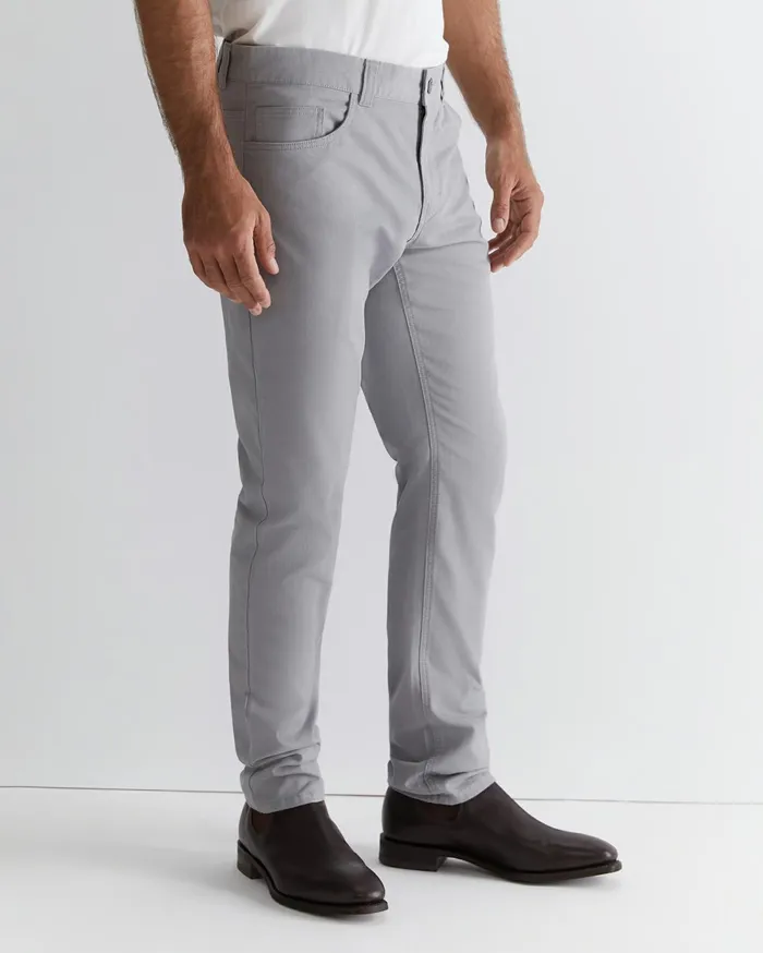 Men Sportscraft Pants Tapered Bedford Jean Light Grey
