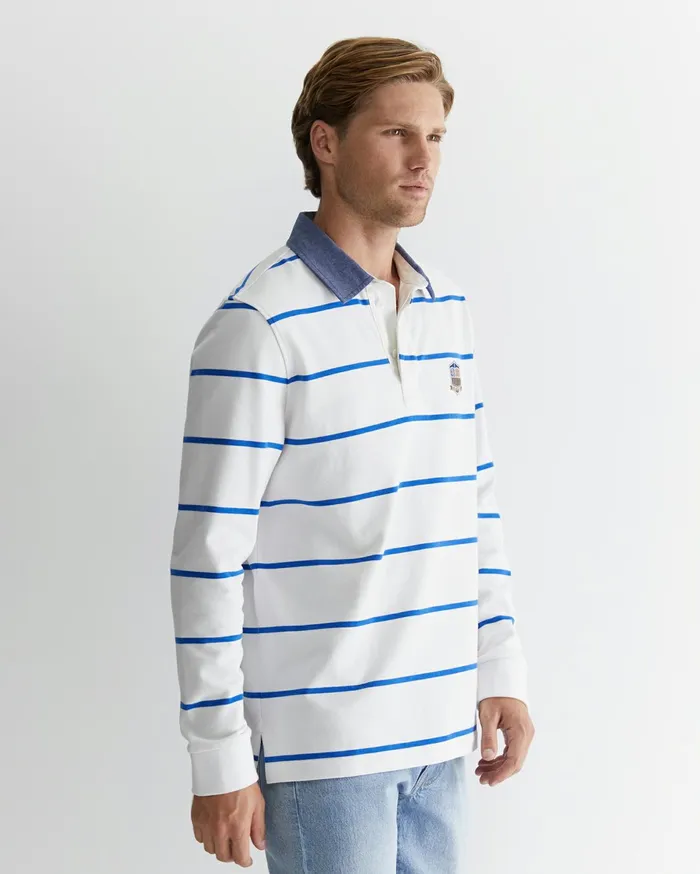 Men Sportscraft Shirts Hutton Rugby White