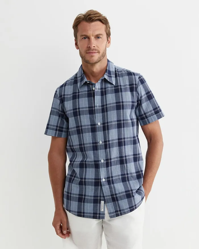 Men Sportscraft Shirts Parkhill Short Sleeve Shirt Multi