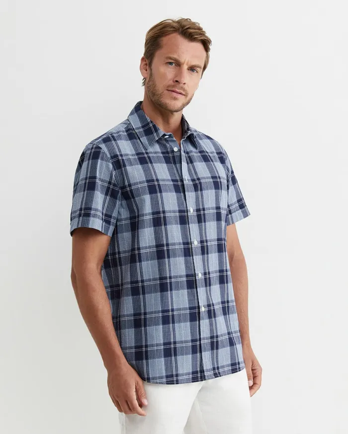Men Sportscraft Shirts Parkhill Short Sleeve Shirt Multi
