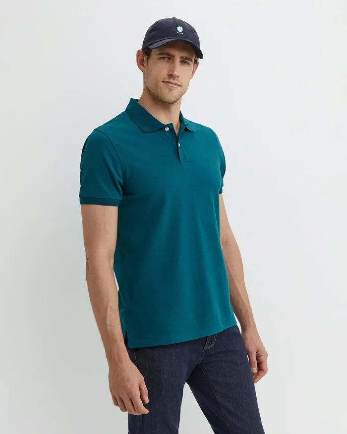Men Sportscraft TShirts and Polos SC Pique Polo Dark Teal