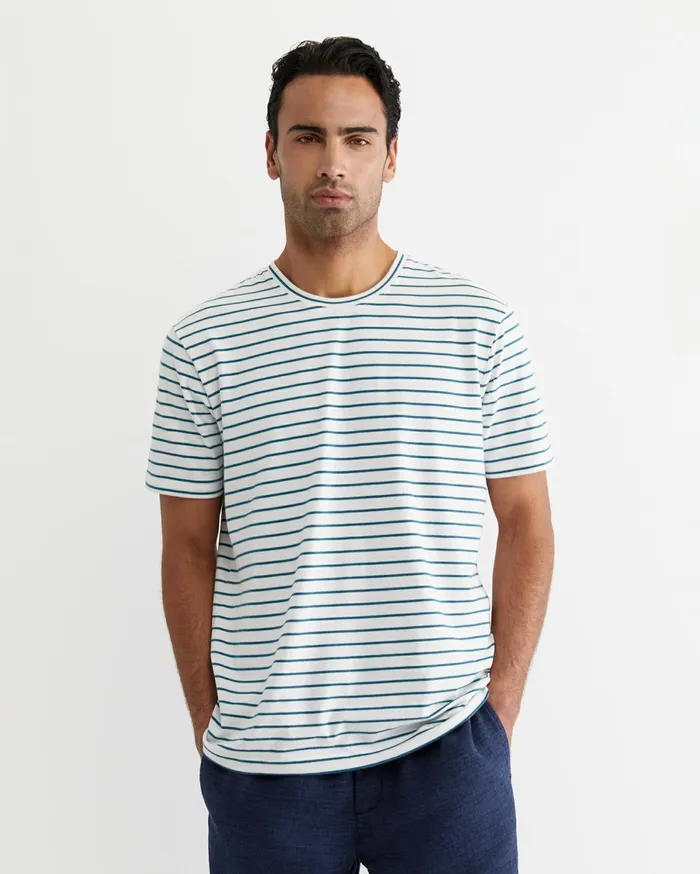 Men Sportscraft TShirts and Polos Supersoft Tee Whiteteal