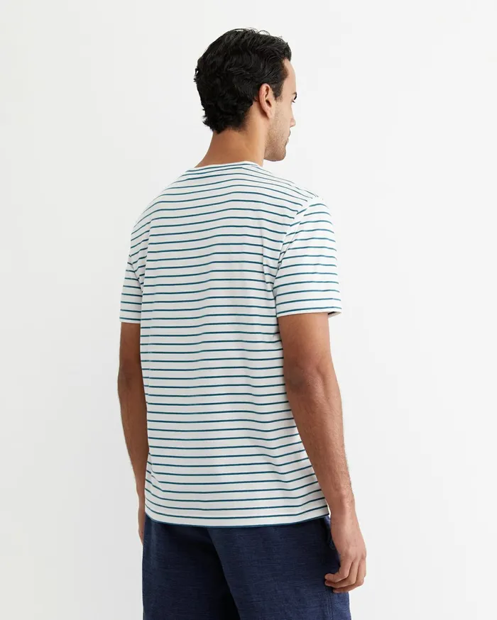 Men Sportscraft TShirts and Polos Supersoft Tee Whiteteal