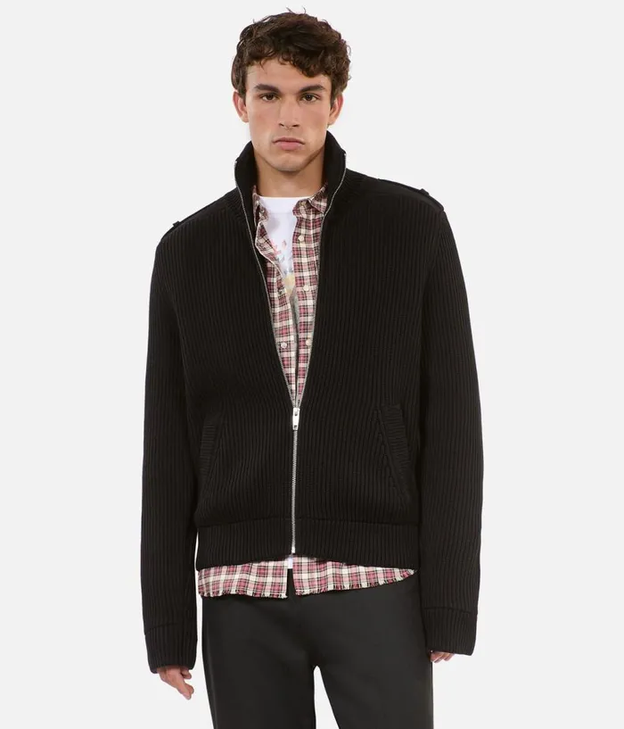 Men Sweaters THE KOOPLES Black Cotton Cardigan Men Sweaters THE KOOPLES Black Cotton Cardigan