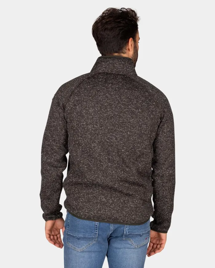 Men Sweatshirts NZA New Zealand Auckland Dark Brown Fleece Cardigan 8211 Dark Mocca