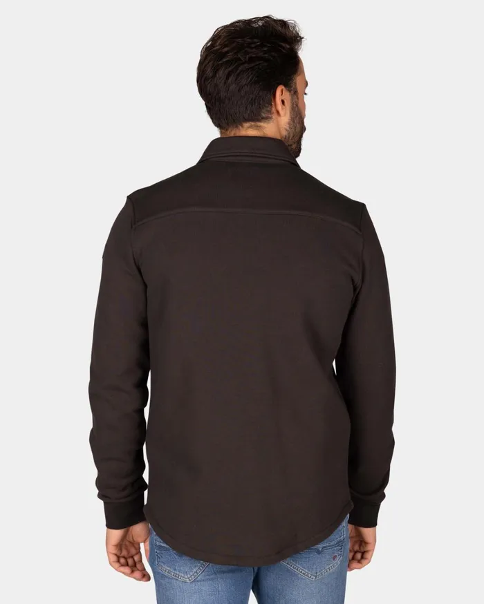 Men Sweatshirts NZA New Zealand Auckland Dark Brown Fleece Overshirt 8211 Dark Mocca