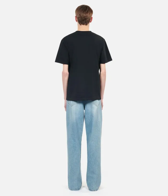 Men Tshirts THE KOOPLES Black Tshirt With Butterfly Flocking Men Tshirts THE KOOPLES Black Tshirt With Butterfly Flocking