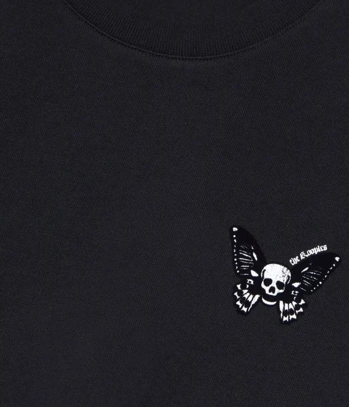 Men Tshirts THE KOOPLES Black Tshirt With Butterfly Flocking Men Tshirts THE KOOPLES Black Tshirt With Butterfly Flocking