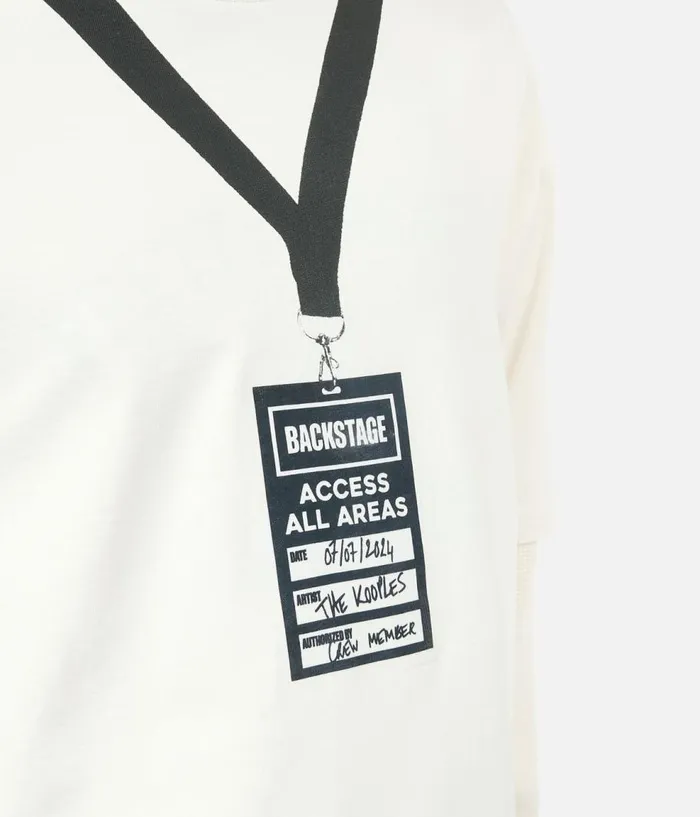 Men Tshirts THE KOOPLES White Backstage Serigraphy Tshirt Men Tshirts THE KOOPLES White Backstage Serigraphy Tshirt