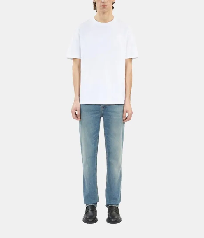 Men Tshirts THE KOOPLES White Tshirt With Logo Embroidery Men Tshirts THE KOOPLES White Tshirt With Logo Embroidery