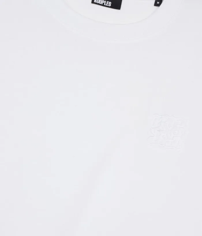 Men Tshirts THE KOOPLES White Tshirt With Logo Embroidery Men Tshirts THE KOOPLES White Tshirt With Logo Embroidery
