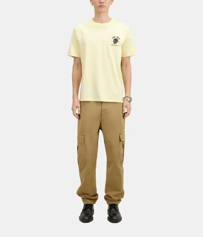 Men Tshirts THE KOOPLES Yellow Live Fast Tshirt
