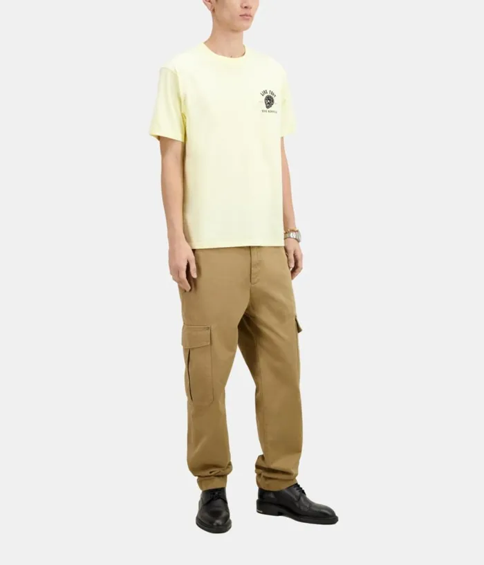 Men Tshirts THE KOOPLES Yellow Live Fast Tshirt Men Tshirts THE KOOPLES Yellow Live Fast Tshirt