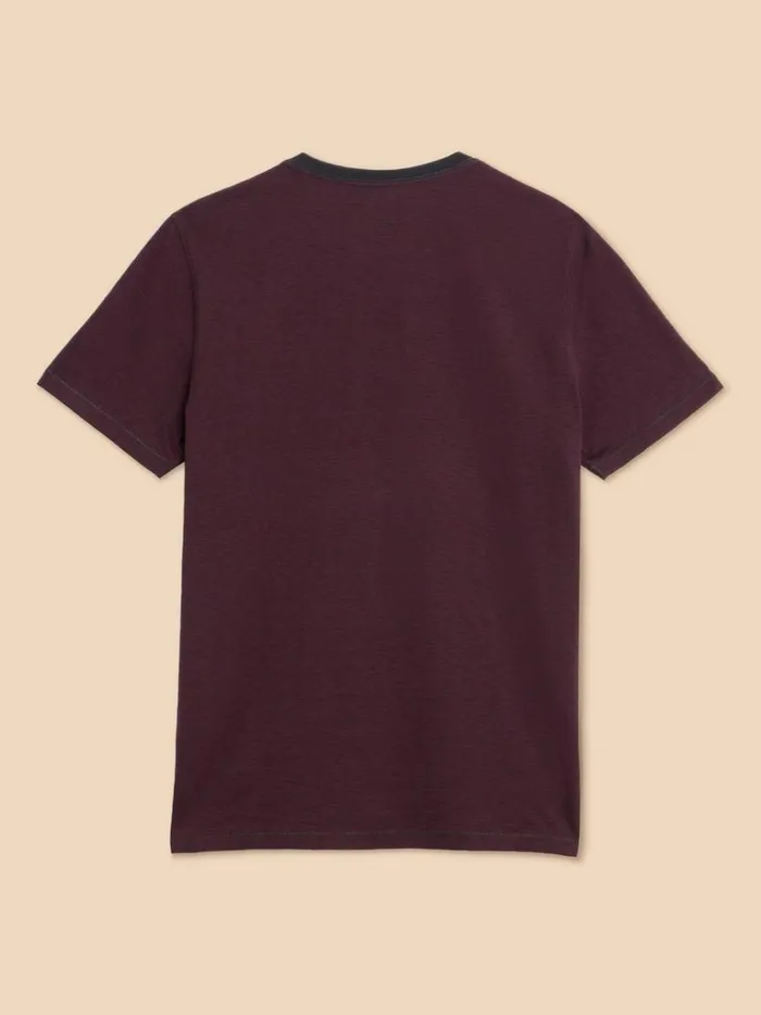 Men TSHIRTS White Stuff Abersoch SS Stripe Tee Plum Multi Men TSHIRTS White Stuff Abersoch SS Stripe Tee Plum Multi
