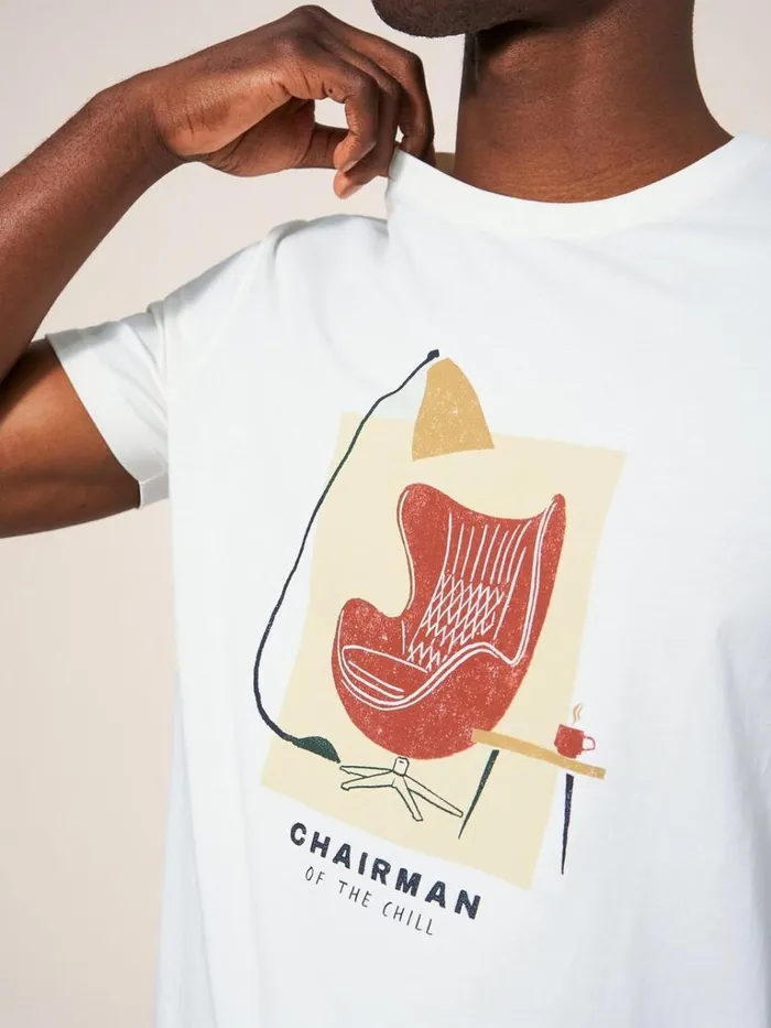 Men TSHIRTS White Stuff Chairman Graphic Tee Natural White Men TSHIRTS White Stuff Chairman Graphic Tee Natural White